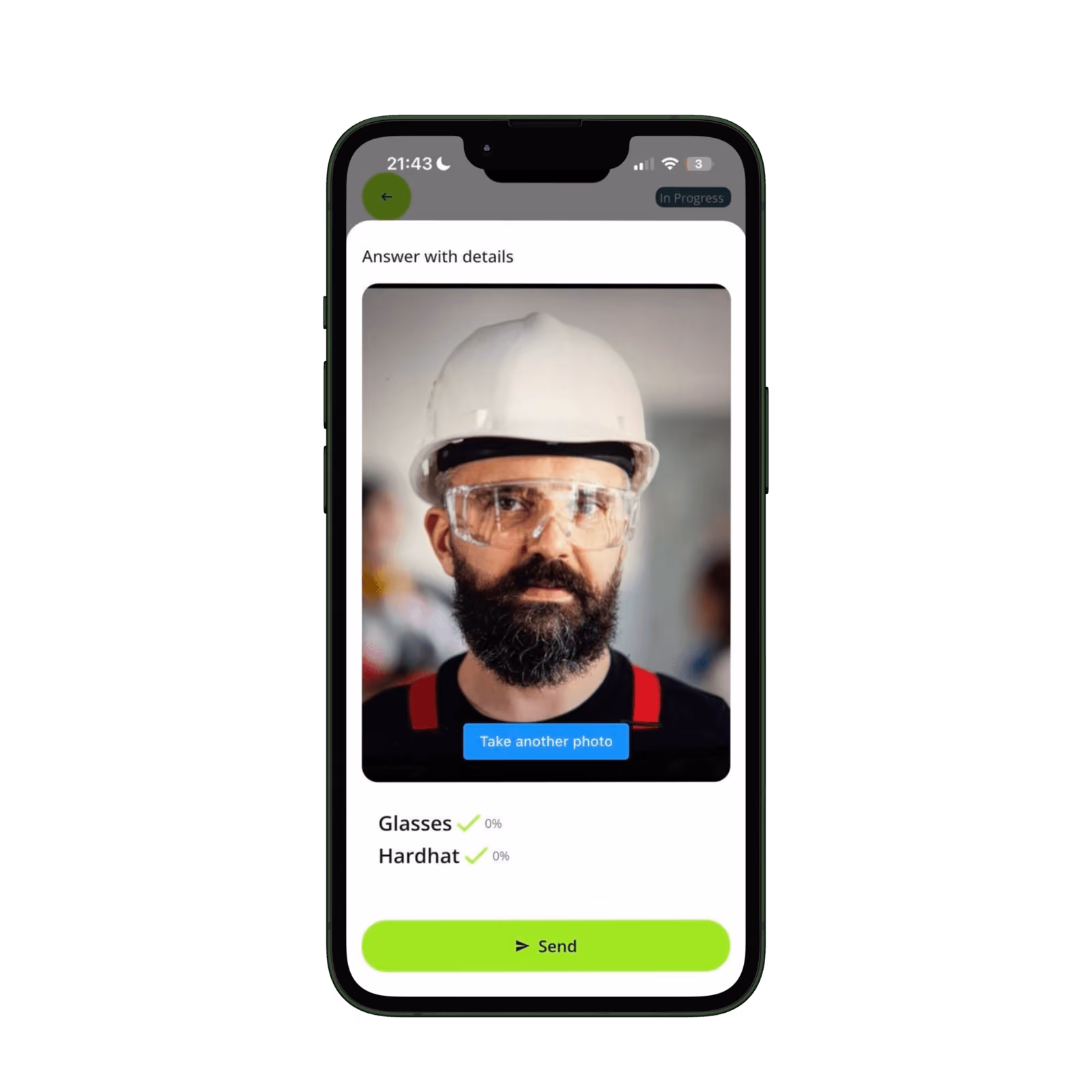 Digital Personal protective equipment check for EHS and Safety